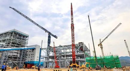 吊機(jī)林立、建設(shè)正酣 浙能六橫電廠二期工程加速?zèng)_刺年底目標(biāo)